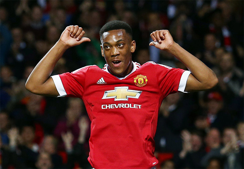 Martial scoorde in 3 games en zijn kracht brak weer uit